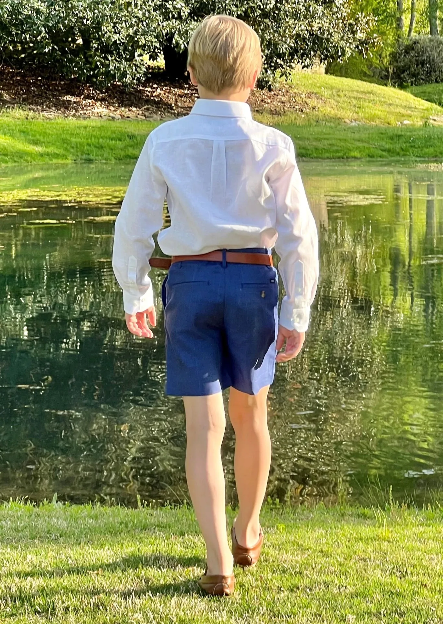 Sweetgrass Shorts- Blue Linen
