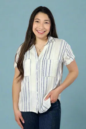Sydney Shirt Coastal Grey Stripe