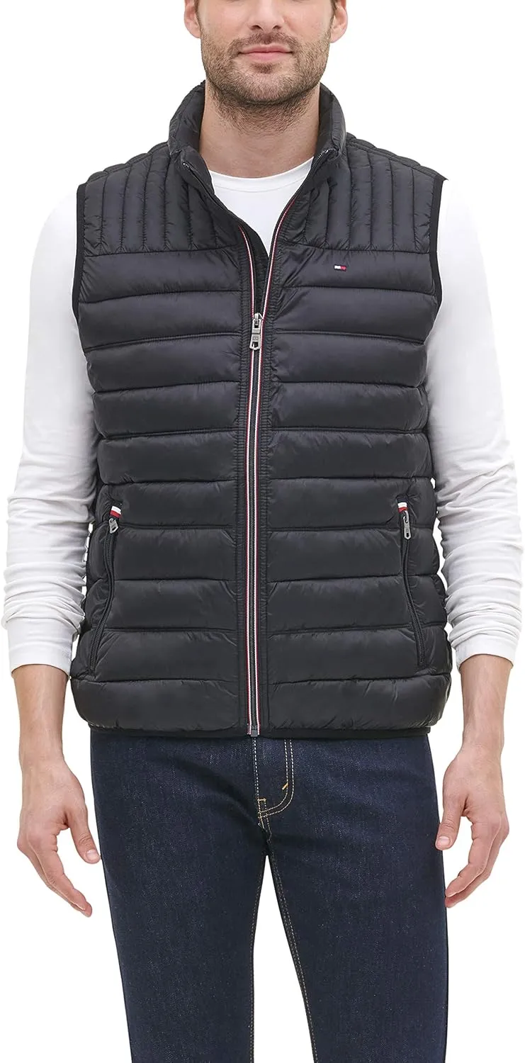 Tommy Hilfiger mens Lightweight Packable Puffer Vest Jacket (Standard and Big & Tall)