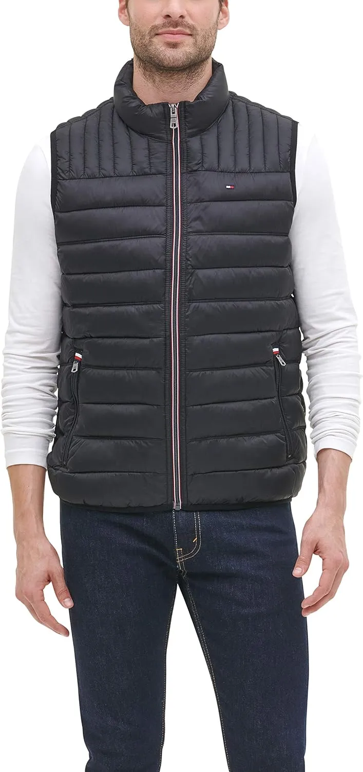Tommy Hilfiger mens Lightweight Packable Puffer Vest Jacket (Standard and Big & Tall)