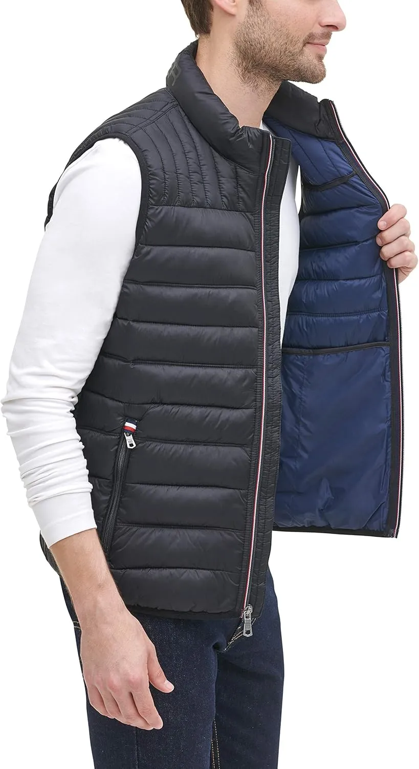 Tommy Hilfiger mens Lightweight Packable Puffer Vest Jacket (Standard and Big & Tall)