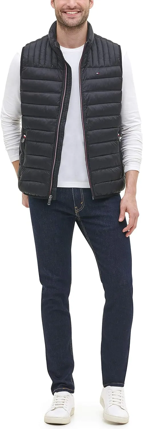 Tommy Hilfiger mens Lightweight Packable Puffer Vest Jacket (Standard and Big & Tall)