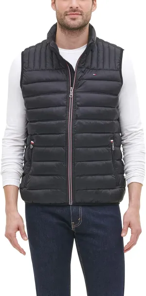 Tommy Hilfiger mens Lightweight Packable Puffer Vest Jacket (Standard and Big & Tall)