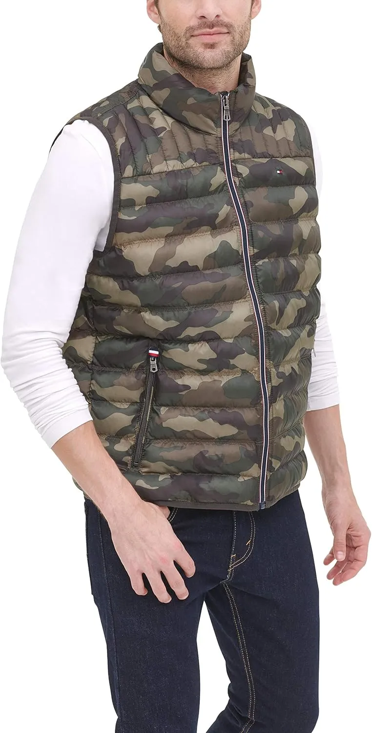 Tommy Hilfiger Men's Lightweight Packable Puffer Vest Jacket