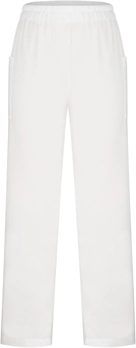 Uillui Women Wide Leg Linen Pants Casual Summer High Waist Capris Lounge Lightweight Trousers Comfy Jogging Jogger w Pockets