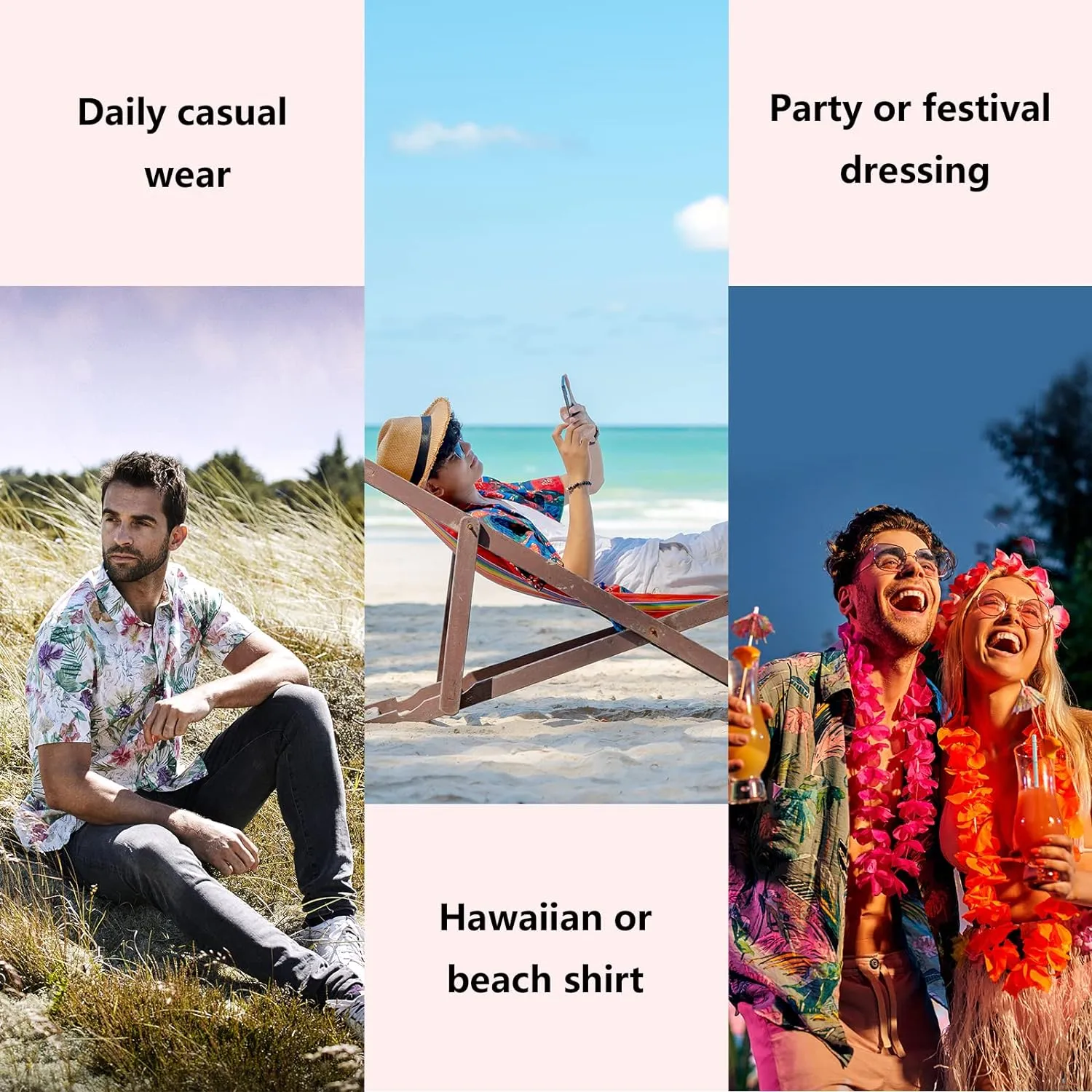 visesunny Hawaiian Shirts for Men Short Sleeve Aloha Beach Shirt Floral Summer Casual Button Down Shirts