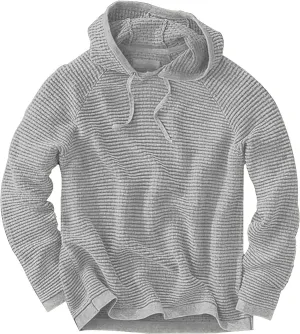 Waffle Hooded Sweatshirt for Men Long Sleeve Gym Athletic Hoodies Pure Color Drawstring Casual Pullover Tops