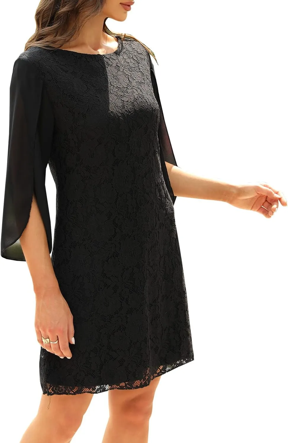 Wedding Guest Cocktail & Formal Dresses for Women - Lace Sequin Prom Evening Dress