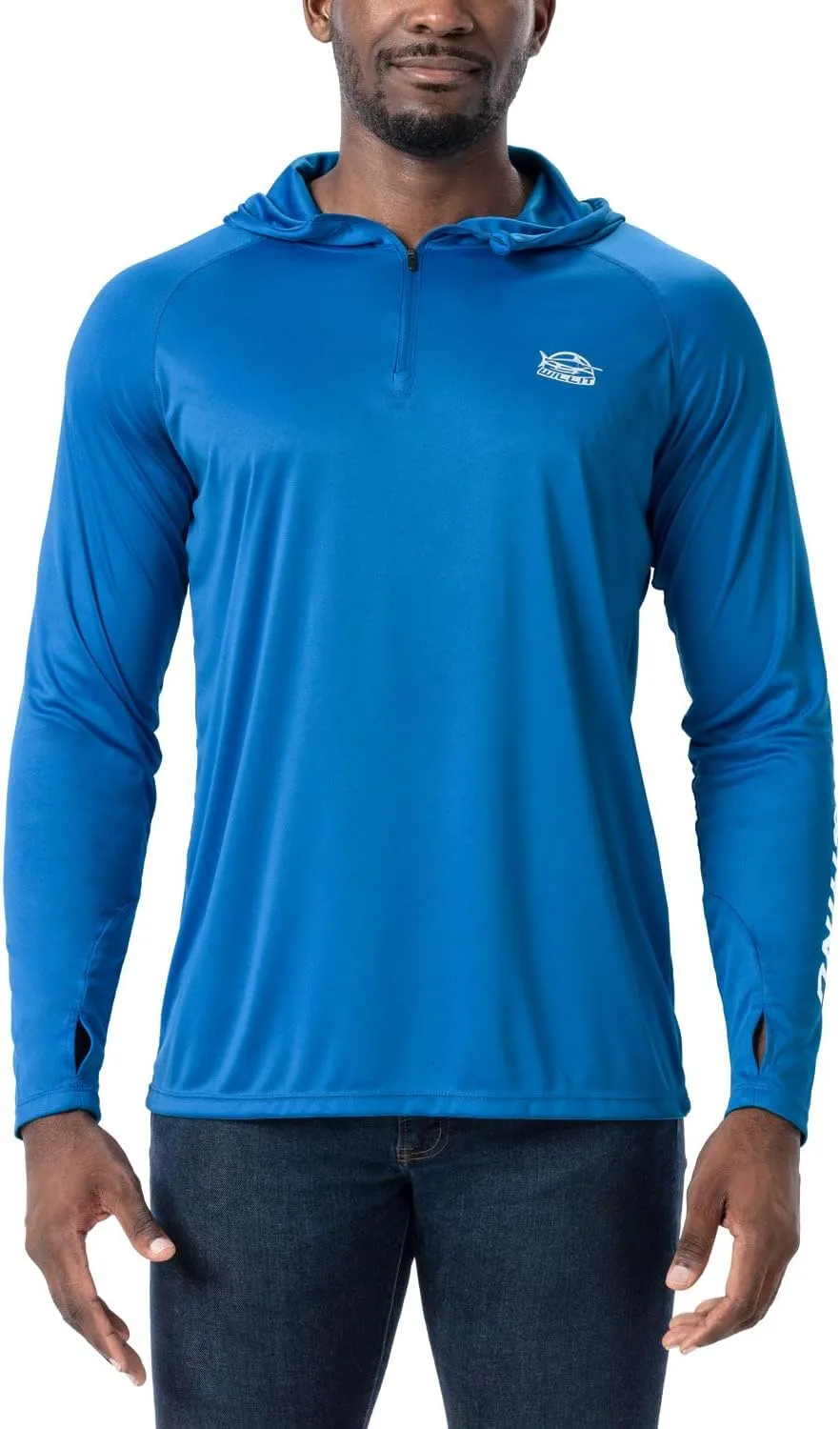 Willit Men's UPF 50  Sun Hoodie Fishing Shirt Half Zip Long Sleeve SPF Hiking Shirt Lightweight