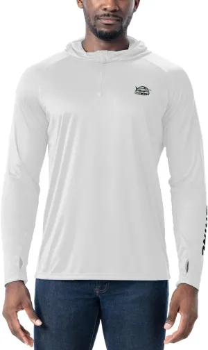Willit Men's UPF 50  Sun Hoodie Fishing Shirt Half Zip Long Sleeve SPF Hiking Shirt Lightweight