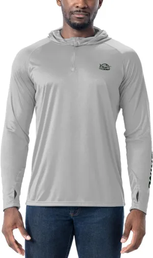 Willit Men's UPF 50  Sun Hoodie Fishing Shirt Half Zip Long Sleeve SPF Hiking Shirt Lightweight