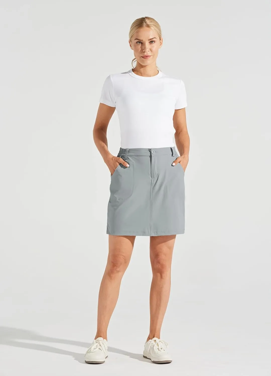 Willit Women's Skorts Golf Casual Skort Skirts UPF 50  Quick Dry Zip Pockets Outdoor Hiking