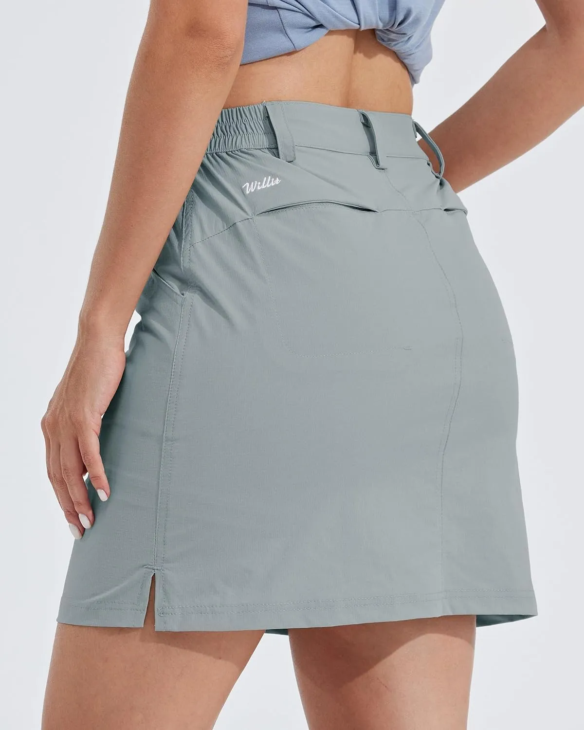 Willit Women's Skorts Golf Casual Skort Skirts UPF 50  Quick Dry Zip Pockets Outdoor Hiking
