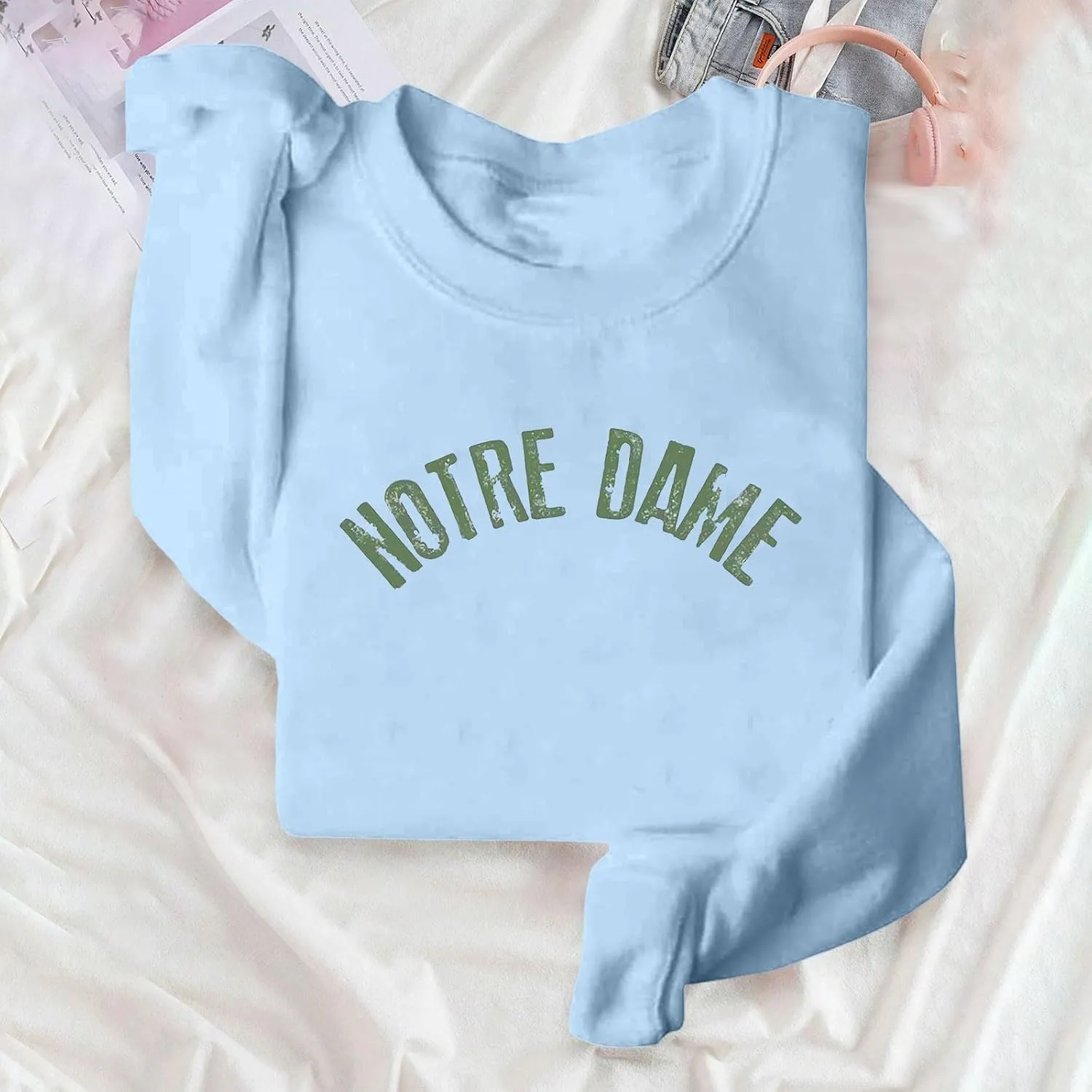 Women Oversized Sweatshirt Hoodies Letter Graphic Print Sweatshirts Casual Long Sleeve Crewneck Shirt Blouses