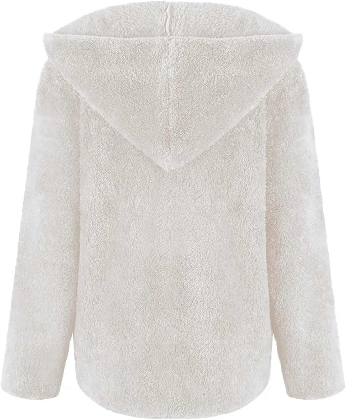 Women Sherpa Jacket Oversized Fleece Jacket Fall Teddy Bear Coat with Pockets Plus Size Open Front Hooded Cardigan