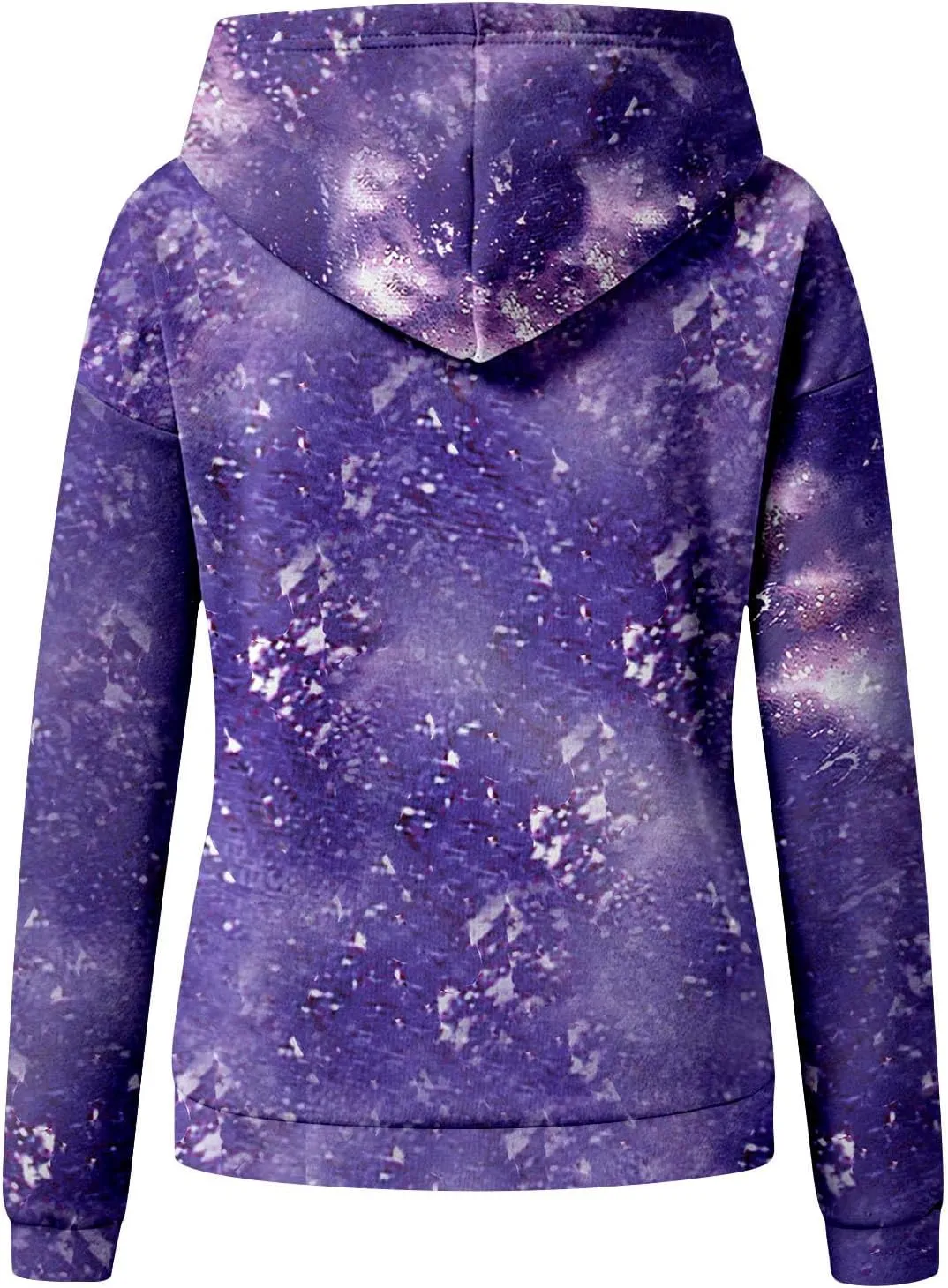 Womens Bleached Blank Print Hoodies Long Sleeve Casual 2024 Fall Oversized Pullover Tops Sweatshirt with Pockets