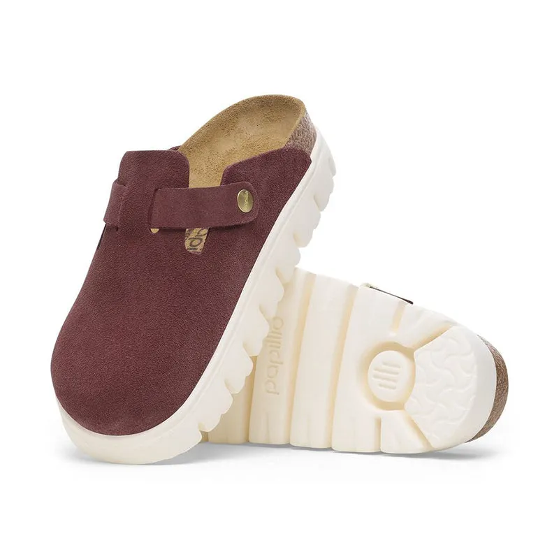 Women's Boston Chunky Narrow Berry Crush Suede