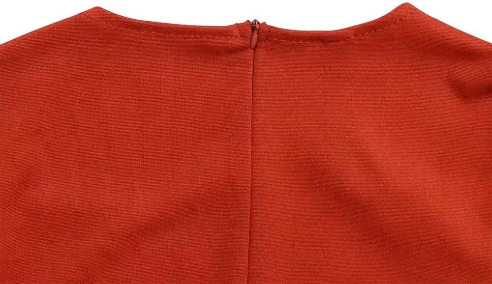 Women's Business Retro Ruffles 3/4 Sleeve Vintage Bodycon Peplum Formal Work Pencil Dress