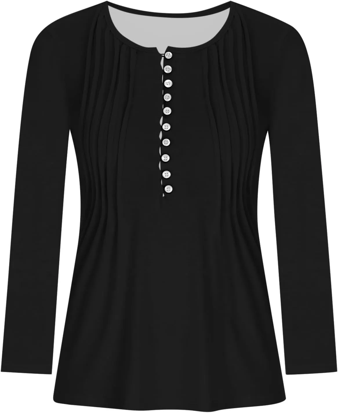 Womens Fall Fashion Tunic Shirts Long Sleeve Button Down Tops Casual Loose Comfy Blouses Empire Waist Clothes