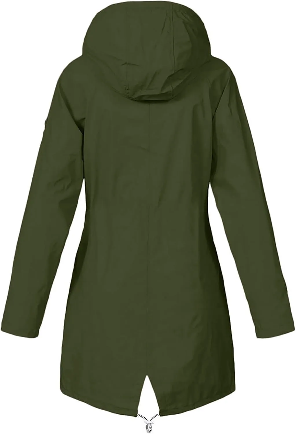 Womens Raincoat Windbreaker Jackets Outdoor Waterproof Lightweight Hooded Rain Coat Windproof Trench Jacket Coat 2024