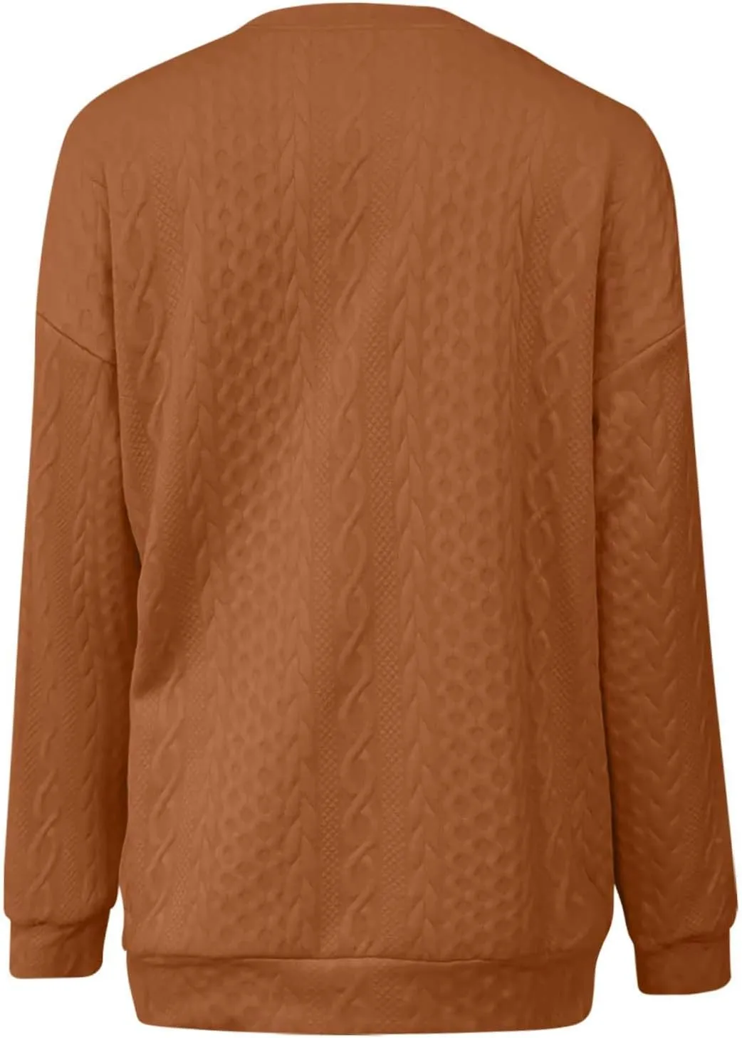 Womens Solid Oversized Sweatshirt Long Sleeve Pullover Tops Sweatshirt Long Sleeved Round Neck Sweaters