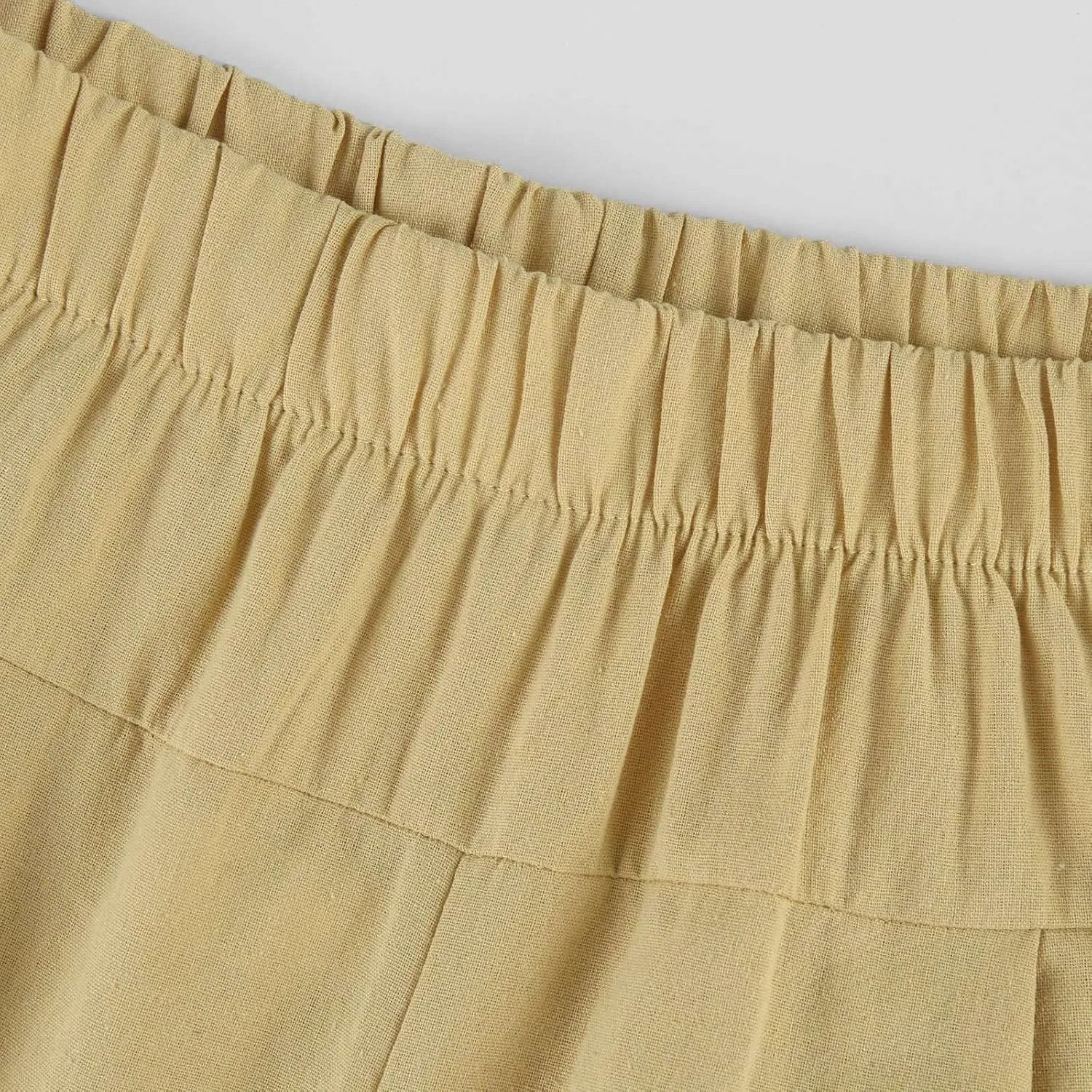 Women's Summer High Waisted Baggy Harem Pants Casual Drawstring Ankle Length Baggy Trousers Slacks with Pockets