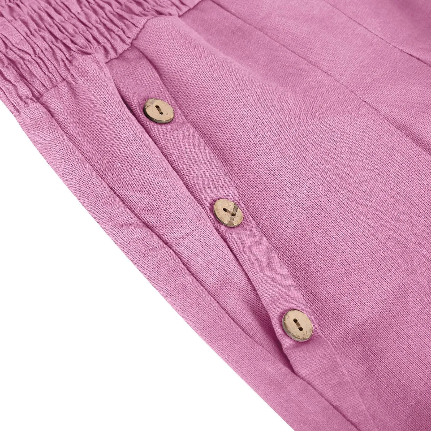 Women's Summer High Waisted Cotton Linen Pants with Pockets Wide Leg Long Lounge Palazzo Pants Loose Flowy Trousers