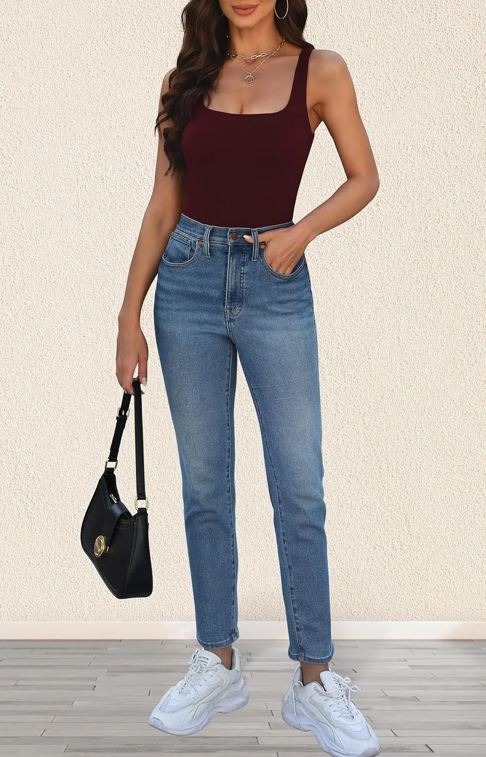 Womens Tank Tops Dressy Summer Sleeveless Shirts Sexy Square Neck Double Lined Fitted Tops T Shirts Blouses