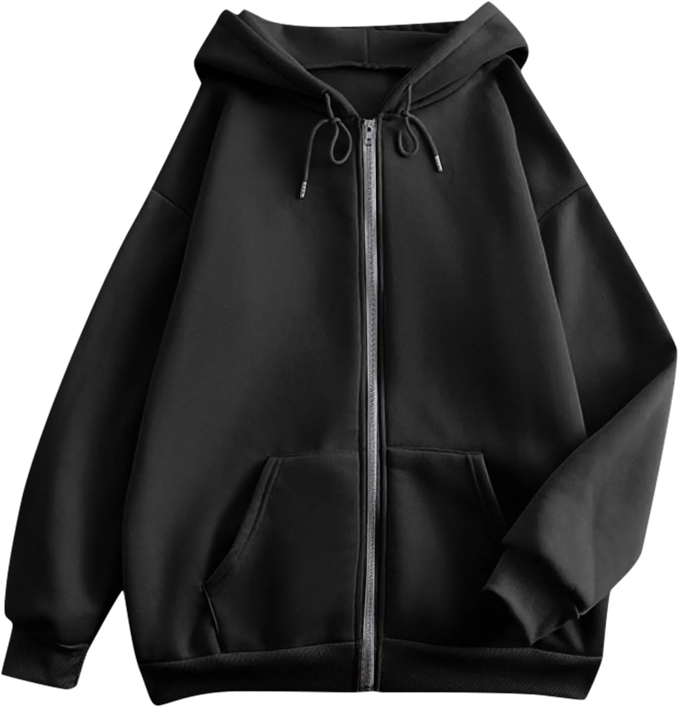 Womens Zip Up Hoodies Sweatshirt Long Sleeve Oversized Fleece Y2K Jacket Fall Outfits Fashion Clothes