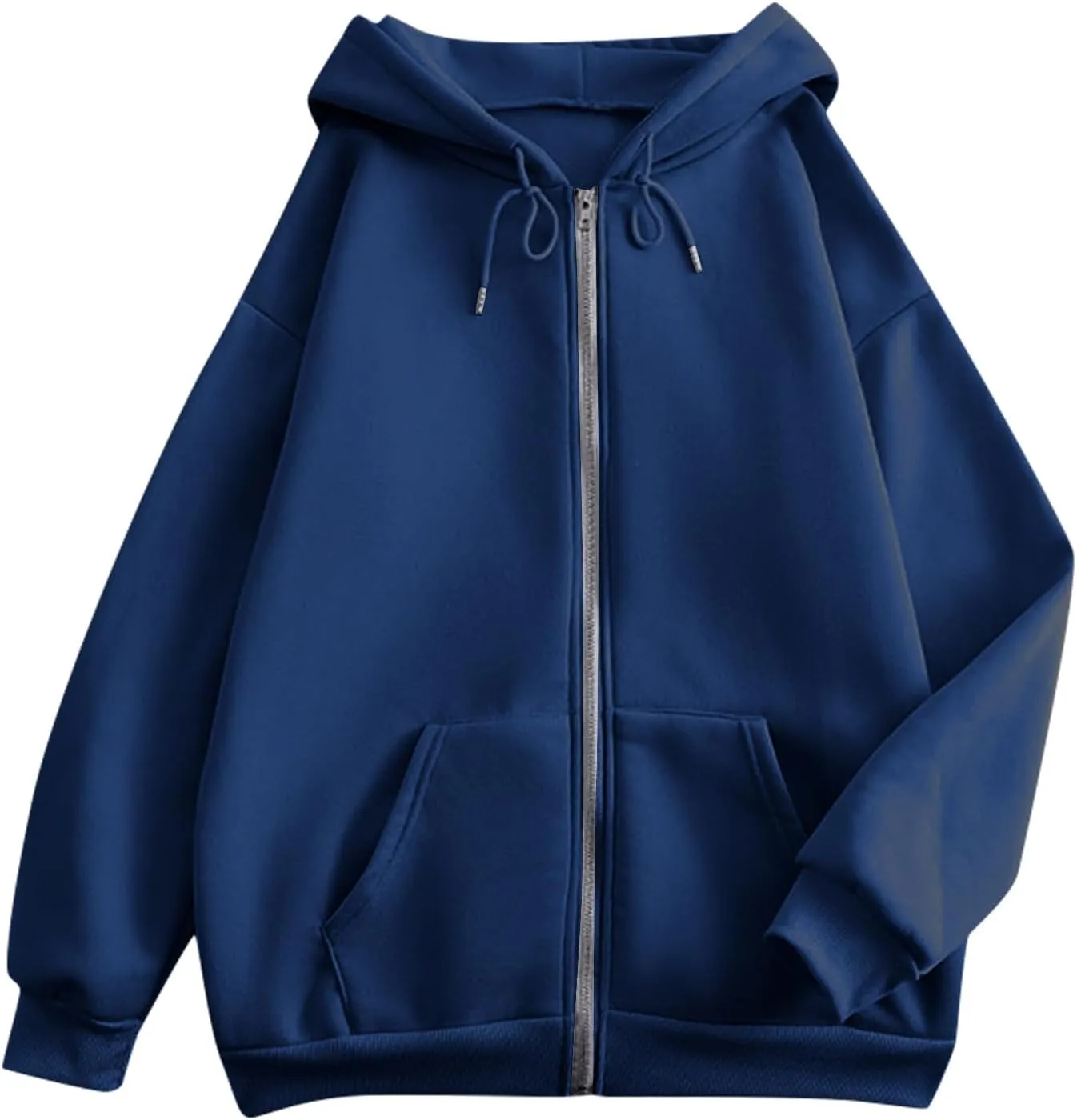 Womens Zip Up Hoodies Sweatshirt Long Sleeve Oversized Fleece Y2K Jacket Fall Outfits Fashion Clothes