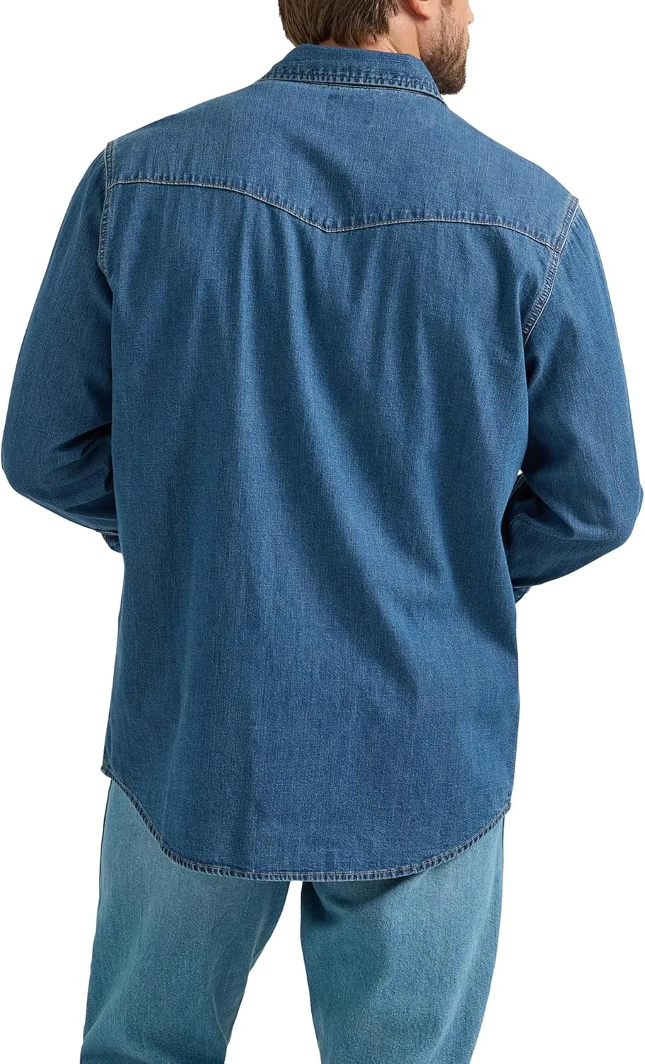 Wrangler Men's Denim Collection Snap Shirt