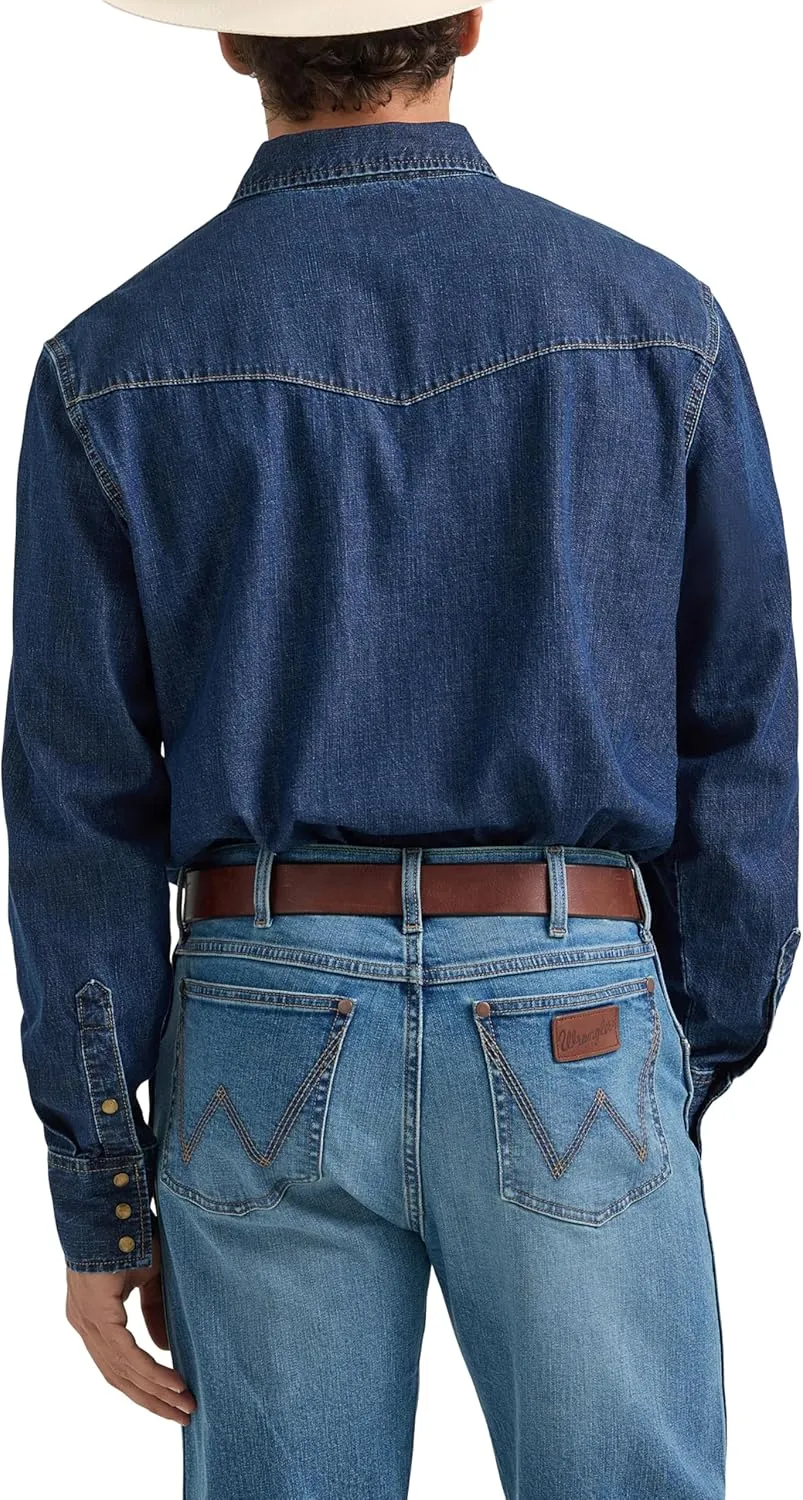 Wrangler Men's Denim Collection Snap Shirt