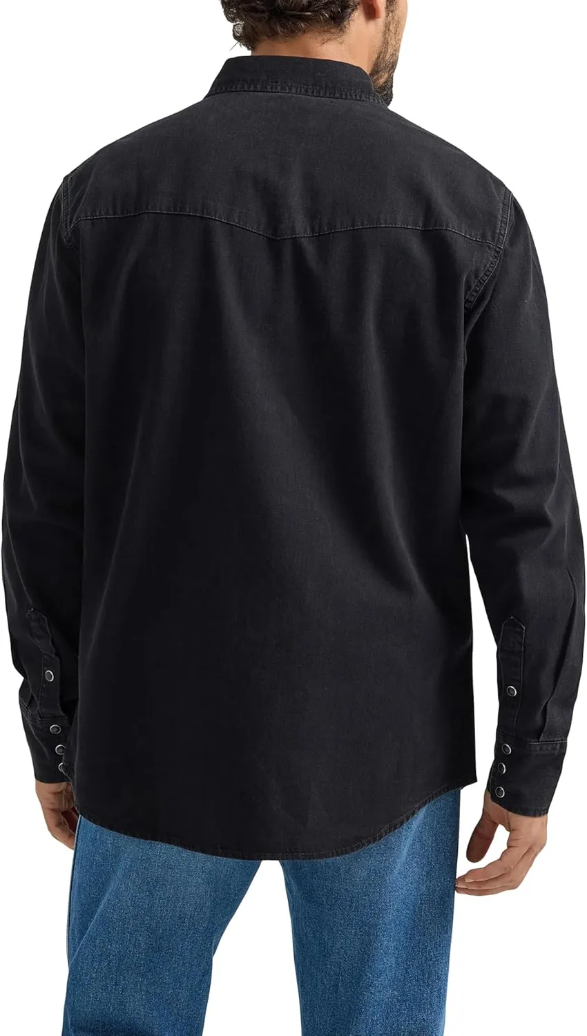 Wrangler Men's Denim Collection Snap Shirt