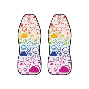 Wx Icon (Rainbow/White) Car Seat Covers