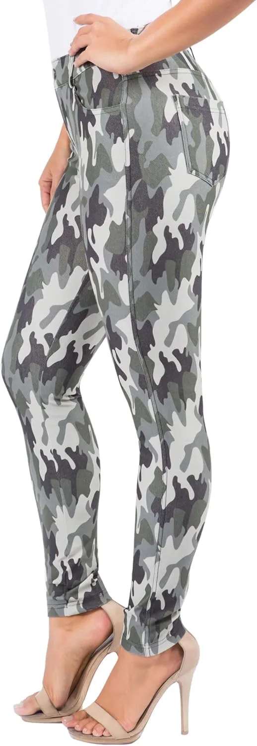 YELETE Women's Basic Five Pocket Stretch Jegging Tights Pants