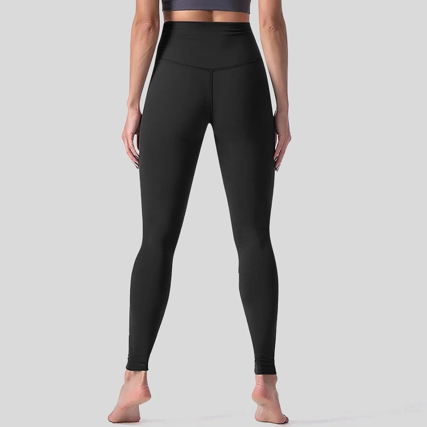 Yoga Women Straight Dress Pants with Pockets Tall Petite Regular for Work Business Thick Leggings for Women Plus