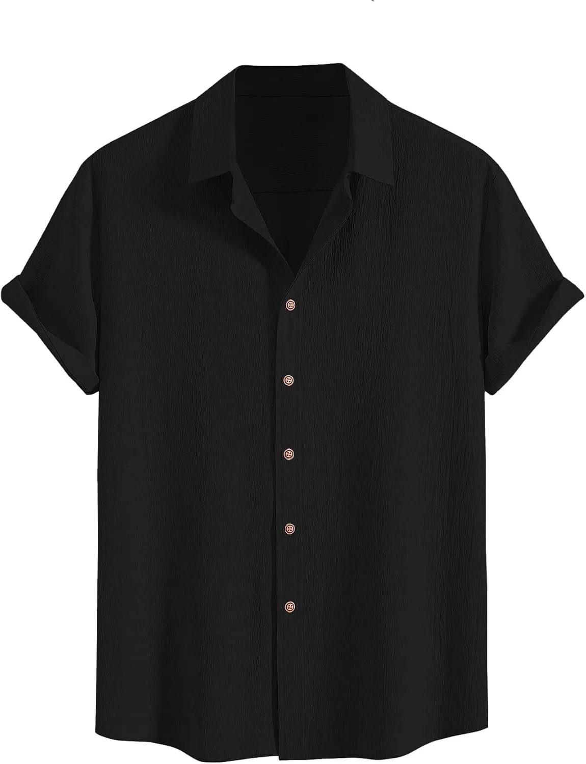 ZAFUL Men's Wrinkle Textured Button Down Shirts Short Sleeves Casual Summer Beach Shirt Hawaiian Shirts