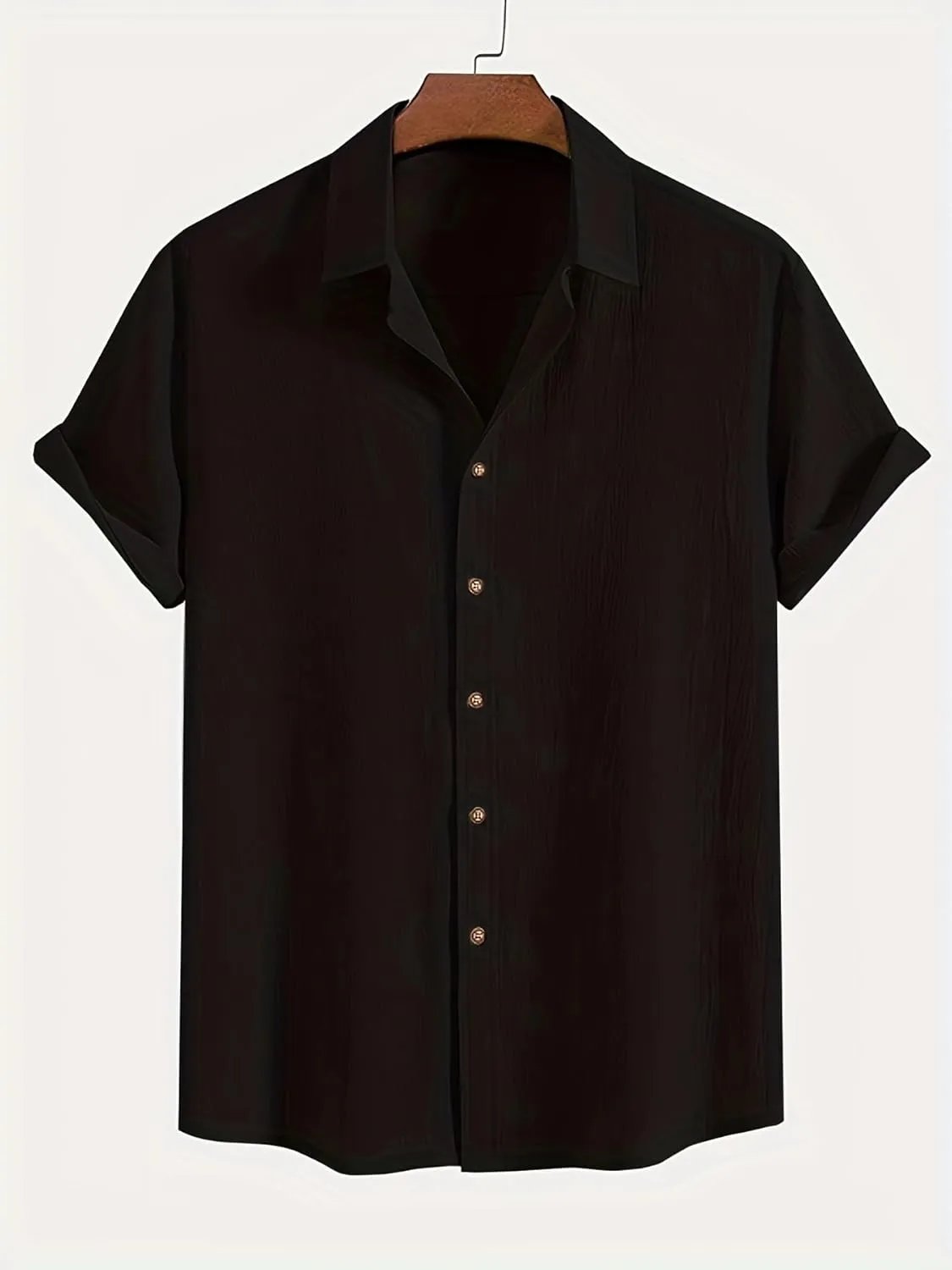 ZAFUL Men's Wrinkle Textured Button Down Shirts Short Sleeves Casual Summer Beach Shirt Hawaiian Shirts