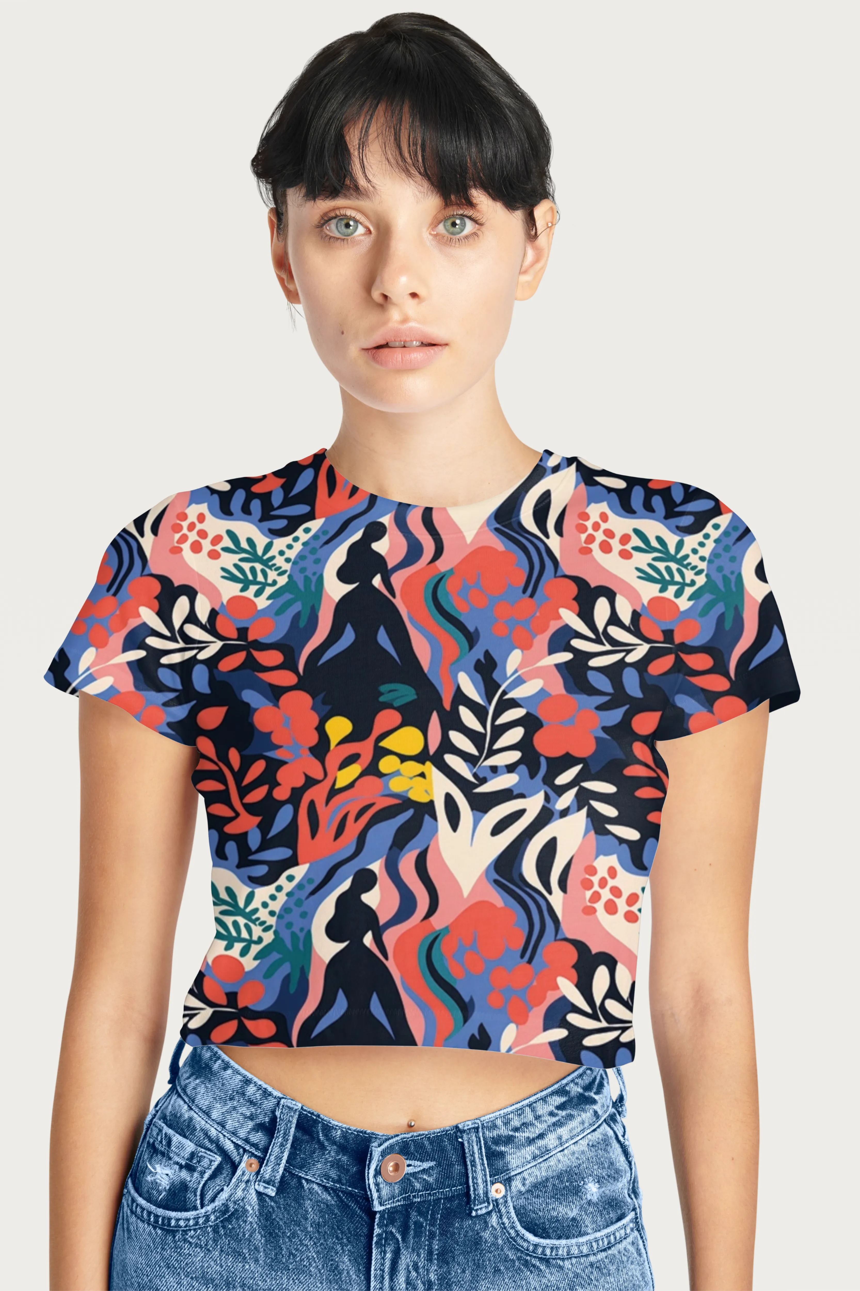 Zen in Bloom Floral Print Crop Top
