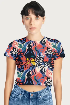Zen in Bloom Floral Print Crop Top
