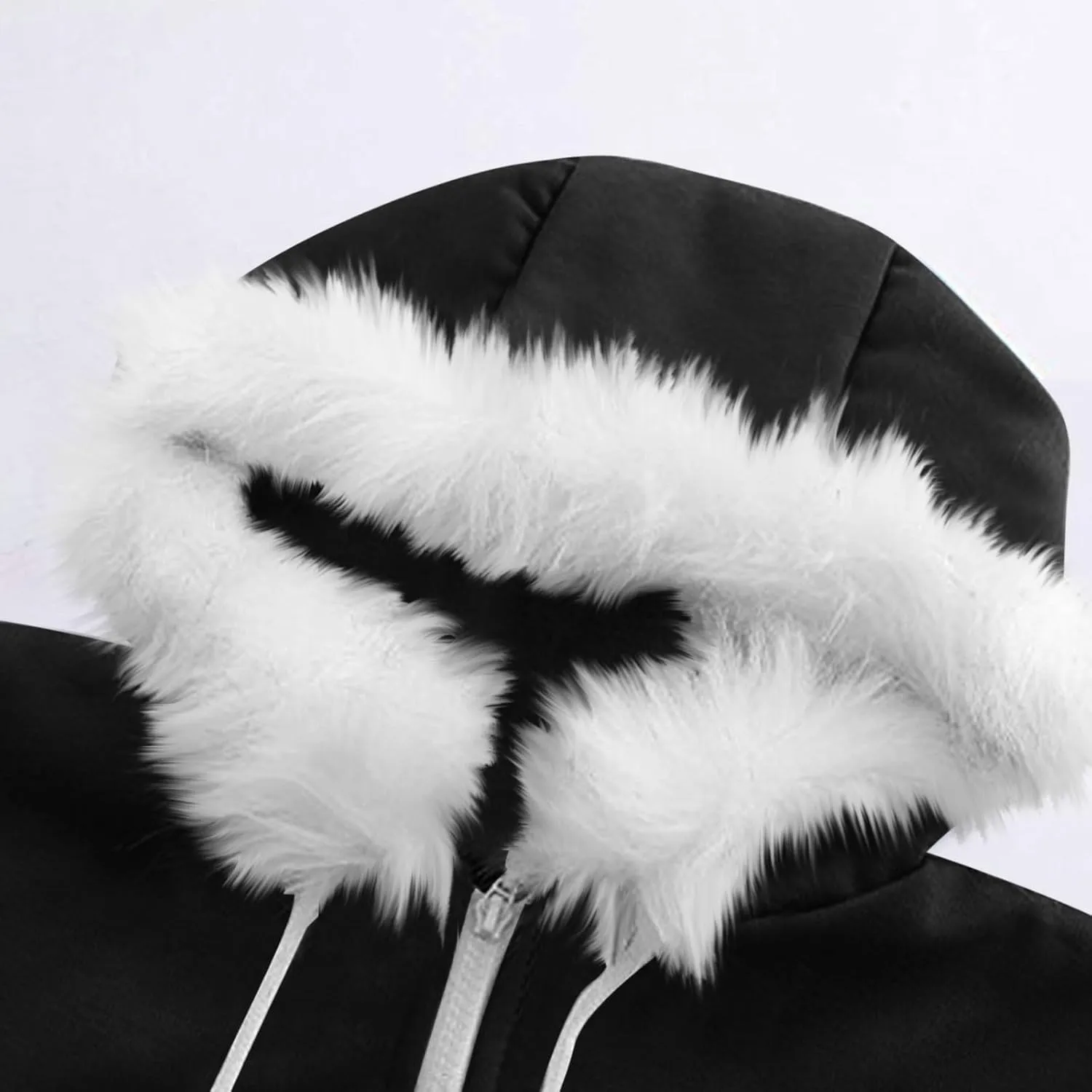 Zip Up Hoodie Women Fleece Lined Zip Up Jackets Casual Loose Drawstring Plain Hooded Sweatshirt with Pockets